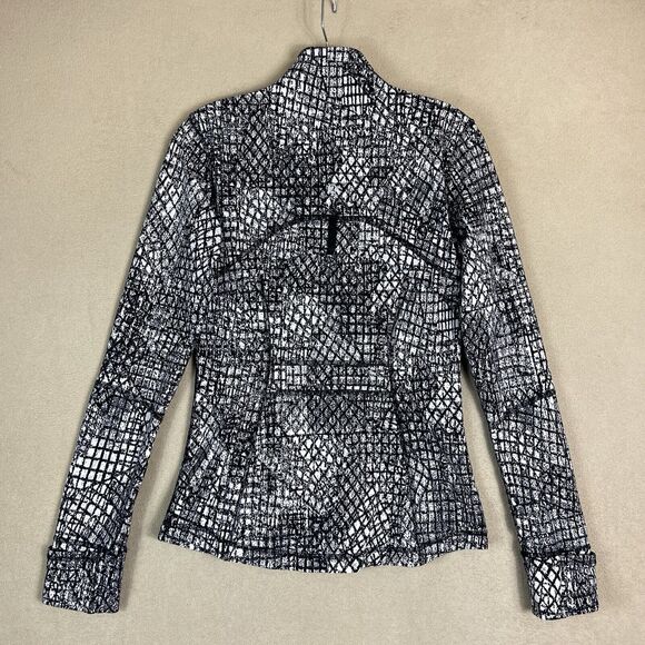 Lululemon Sweater Womens 8 Black White Define Jacket Full Zip Adult - Picture 11 of 13
